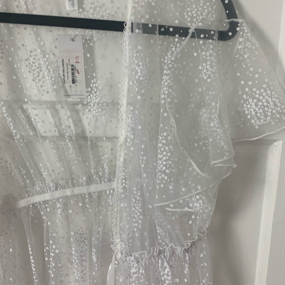 Floral Tulle Long Robe - Picture 4 of 5